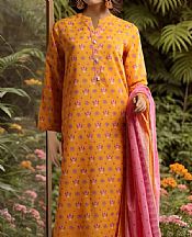 Saya Yellowish Orange Khaddar Suit- Pakistani Winter Clothing