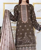 Shaista Taupe Viscose Suit- Pakistani Winter Clothing