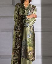 Sobia Nazir Pistachio Green Silk Suit- Pakistani Chiffon Dress
