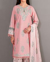 So Kamal Grey/Pink Khaddar Suit- Pakistani Winter Dress