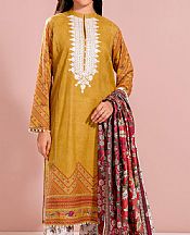 So Kamal Olive Khaddar Suit- Pakistani Winter Dress