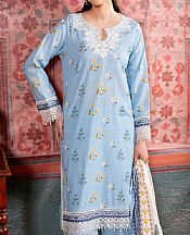 So Kamal Baby Blue Khaddar Suit- Pakistani Winter Dress