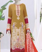 Vs Textile Mustard Linen Suit- Pakistani Winter Dress