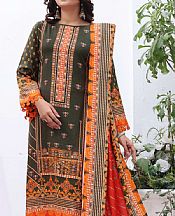 Vs Textile Hunter Green Linen Suit- Pakistani Winter Dress