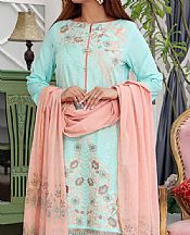 Vs Textile Light Turquoise Lawn Suit- Pakistani Lawn Dress