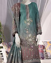 Vs Textile Greyish Turquoise Shimmery Suit- Pakistani Winter Clothing