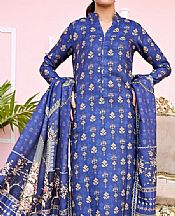 Vs Textile Royal Blue Pashmina Suit- Pakistani Winter Clothing