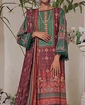 Vs Textile Wine Karandi Suit- Pakistani Winter Dress