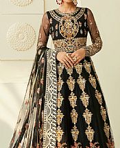 Akbar Aslam Black Net Suit- Pakistani Chiffon Dress