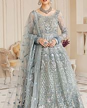 Akbar Aslam Grey Net Suit- Pakistani Chiffon Dress