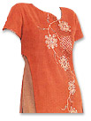 Rust Orange Chiffon Trouser Suit- Pakistani Casual Dress