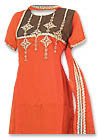 Orange/Brown Chiffon Trouser Suit- Pakistani Casual Dress