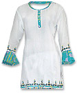 White Chiffon Trouser Suit- Pakistani Casual Clothes