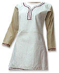 Off-white/Beige Khaddar Suit- Pakistani Casual Clothes